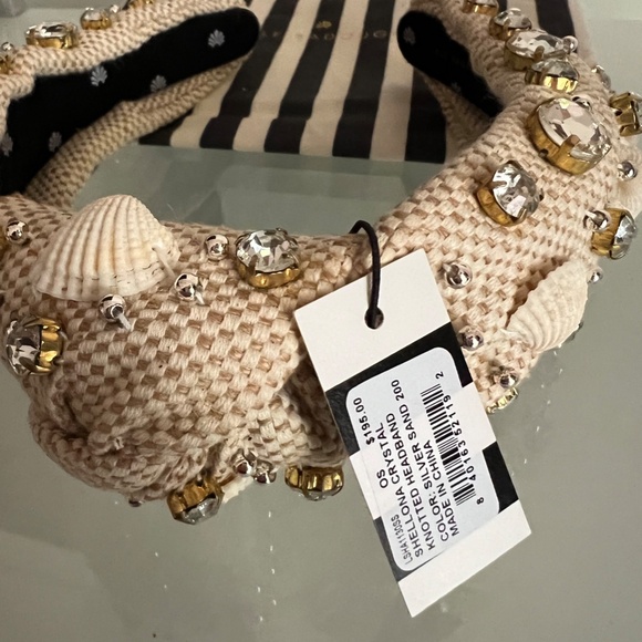 LELE SADOUGHI Shellona Crystal  Silver Sand Knotted Headband main image 9